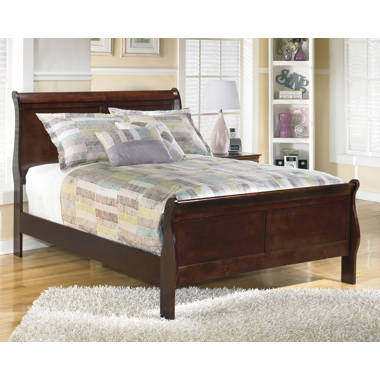 Hardwood on sale sleigh bed